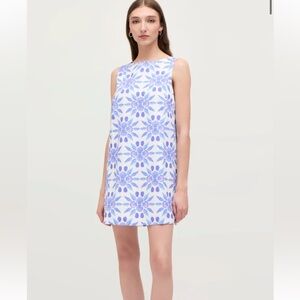 HILL HOUSE The Charlie Dress in Blue Shell Mosaic NWOT